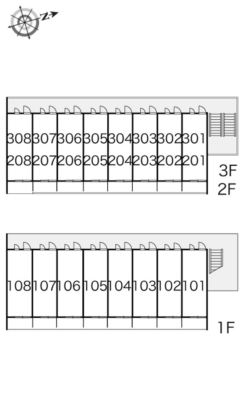 レオパレスグリーンピット 間取配置図