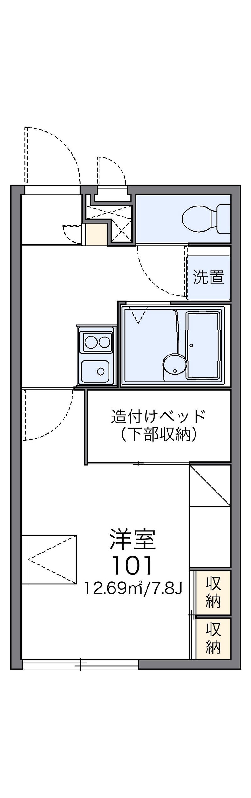 レオパレスメゾン前沖 間取図