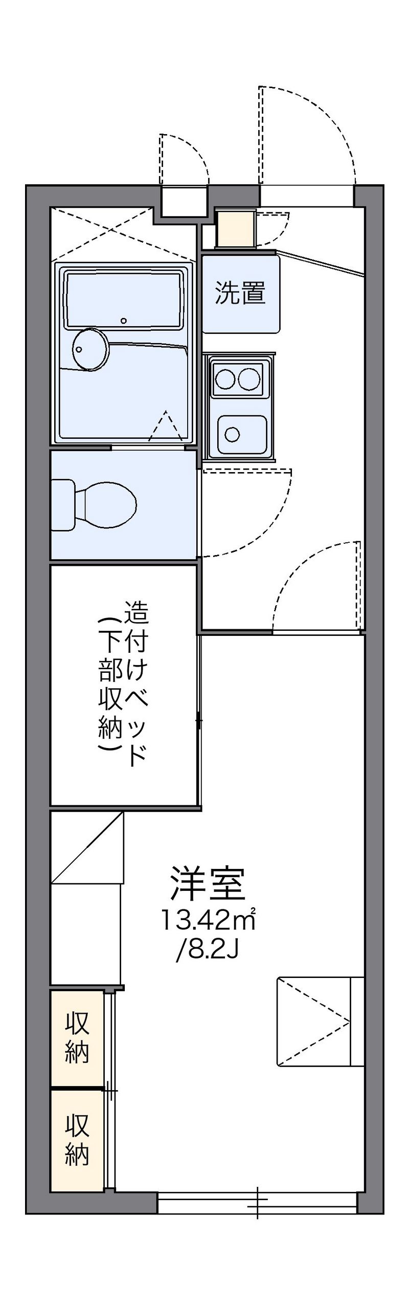 レオパレス中河原 間取図