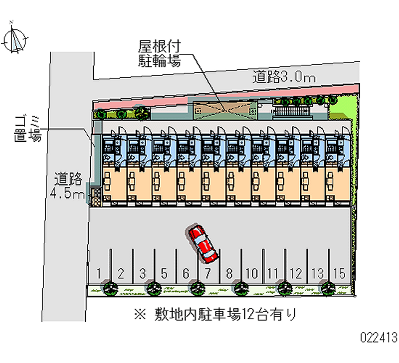 レオパレスハーモニー　ピアザ 区画図