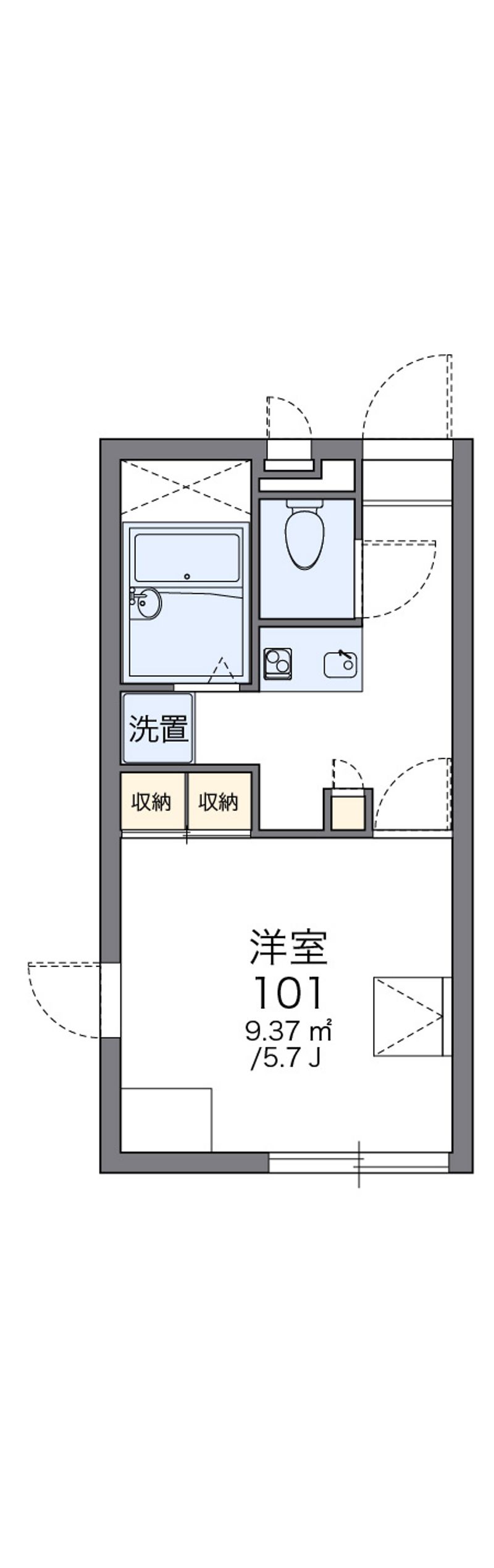 レオパレスアーバンアメニティー 間取図