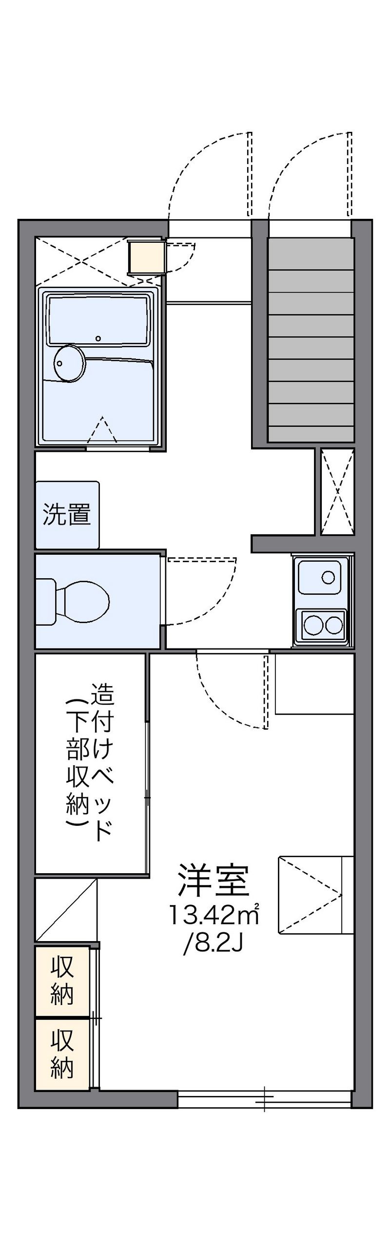 レオパレスエスポワール　みなと 間取図