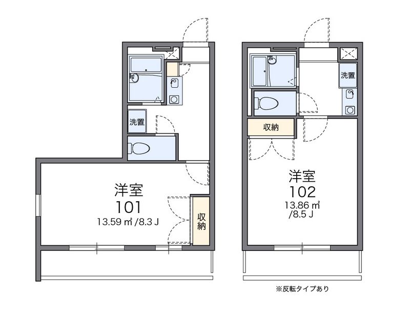 レオパレスオー・ド・ヴィー 間取図