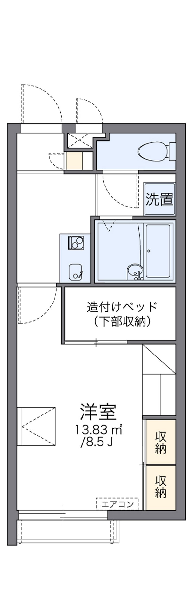 レオパレスサザンウィンド 間取図