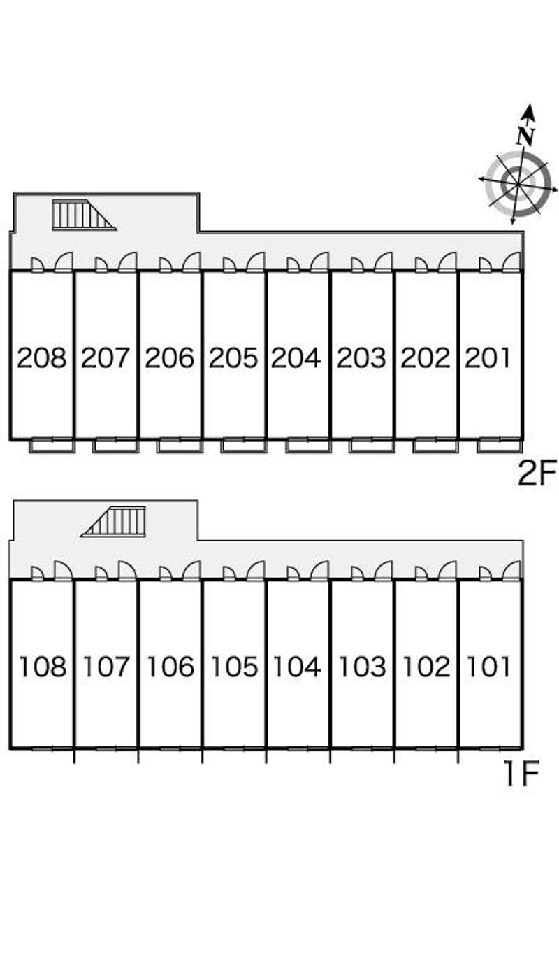 レオパレスヴィルヌーブ 間取り配置図