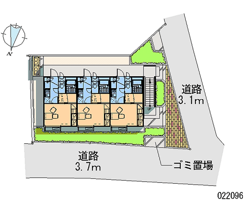 レオパレスプレミールＮＳ 区画図