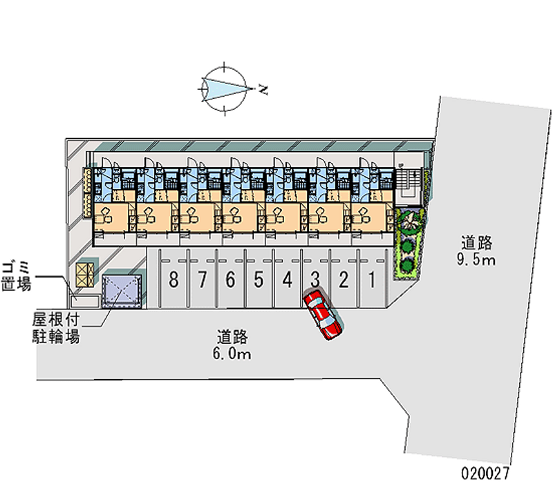 レオパレス糸田橋北 月極駐車場