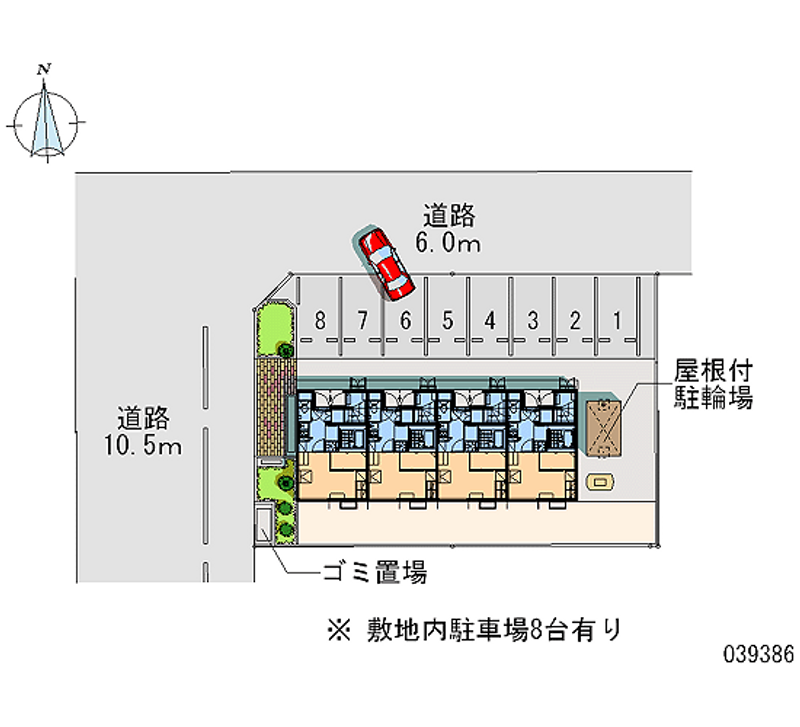 レオパレスエム１２２ 月極駐車場