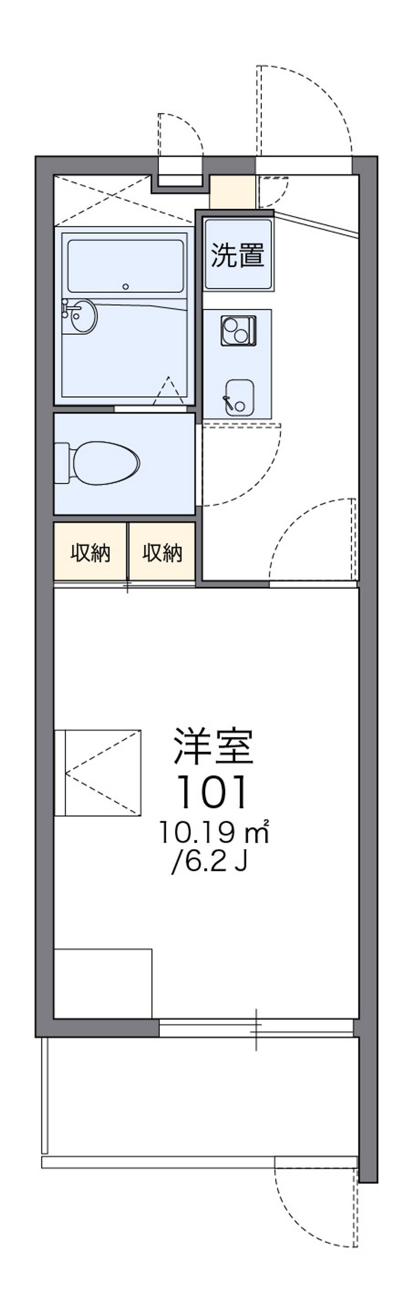 レオパレスクレール猪名寺 間取図