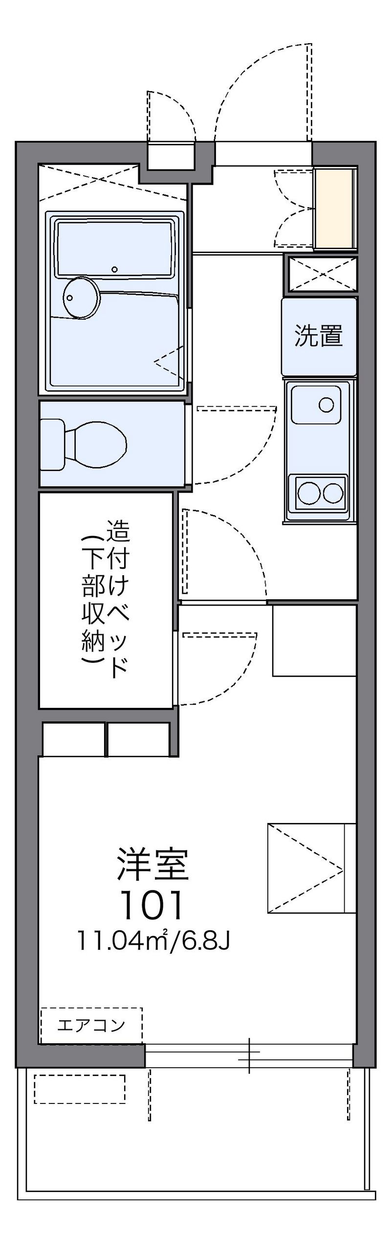レオパレスグランデーム幕張 間取図