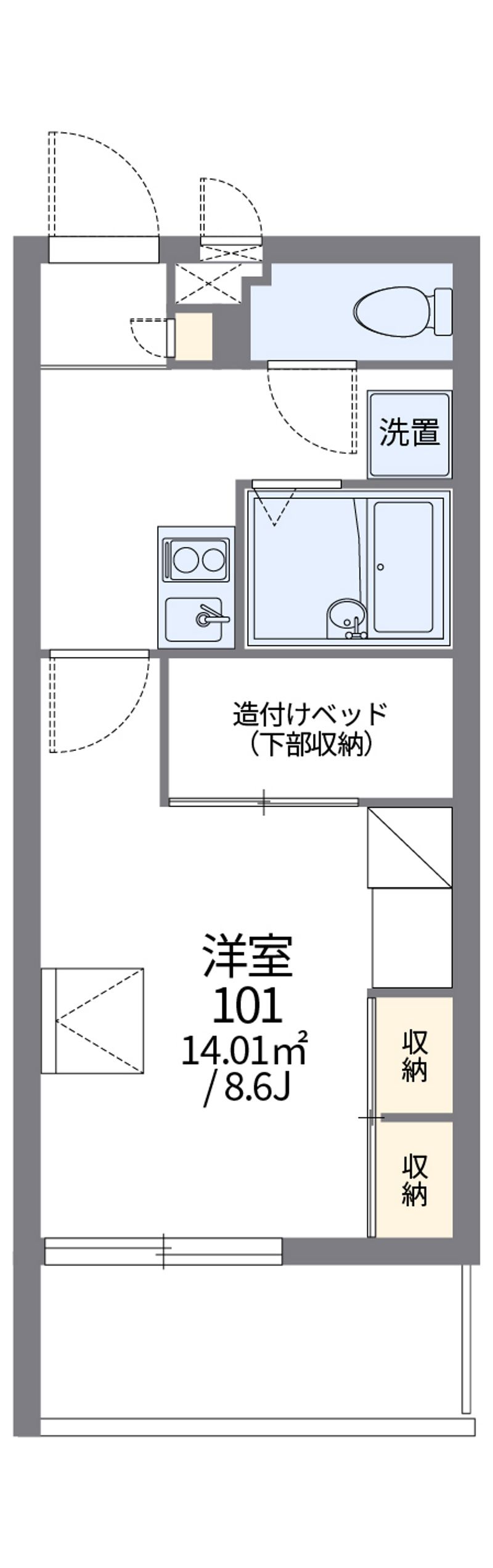 レオパレス美らシティ津波 間取図