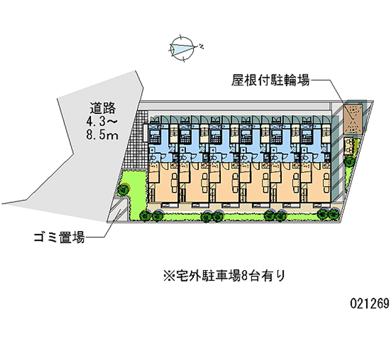 レオパレス水と緑の公園 月極駐車場