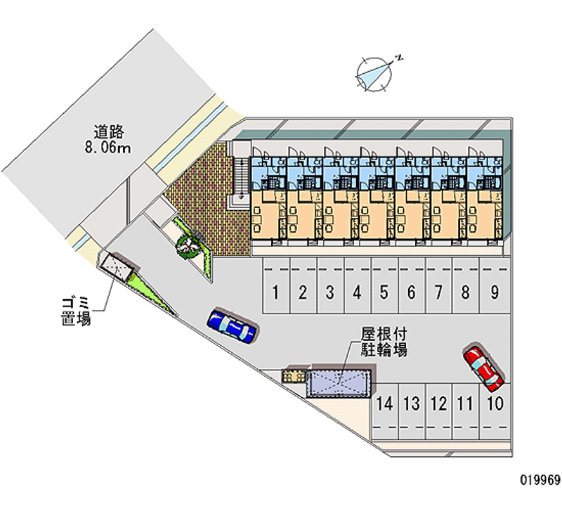 レオパレスミレ 月極駐車場