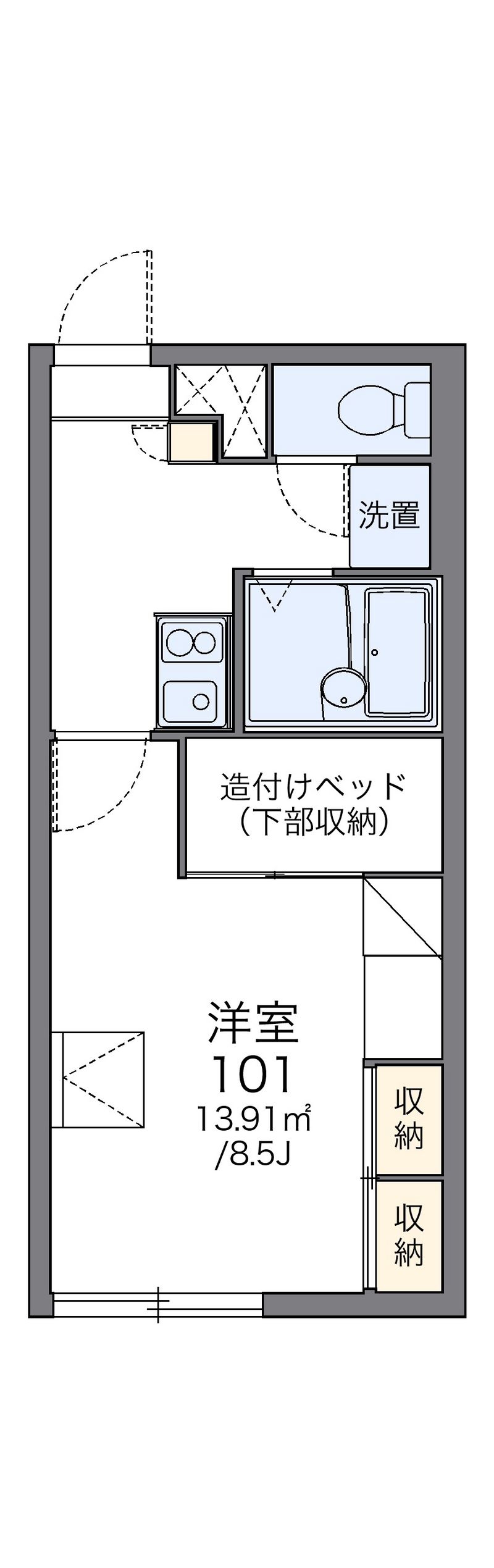 レオパレスツインズＢ 間取図
