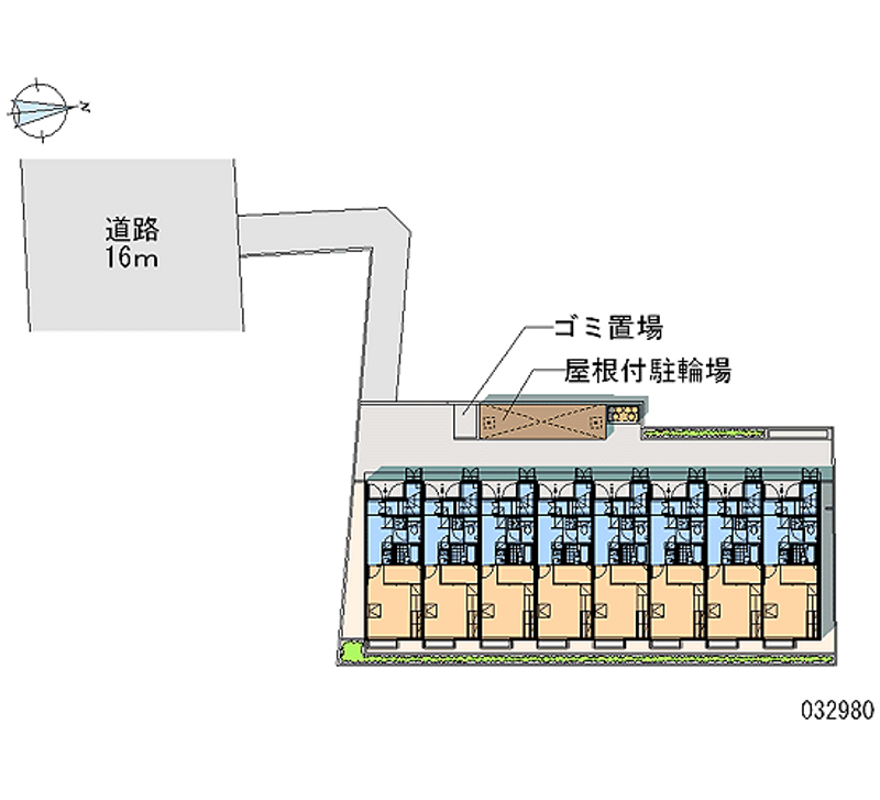 レオパレス東園田Ⅱ 区画図