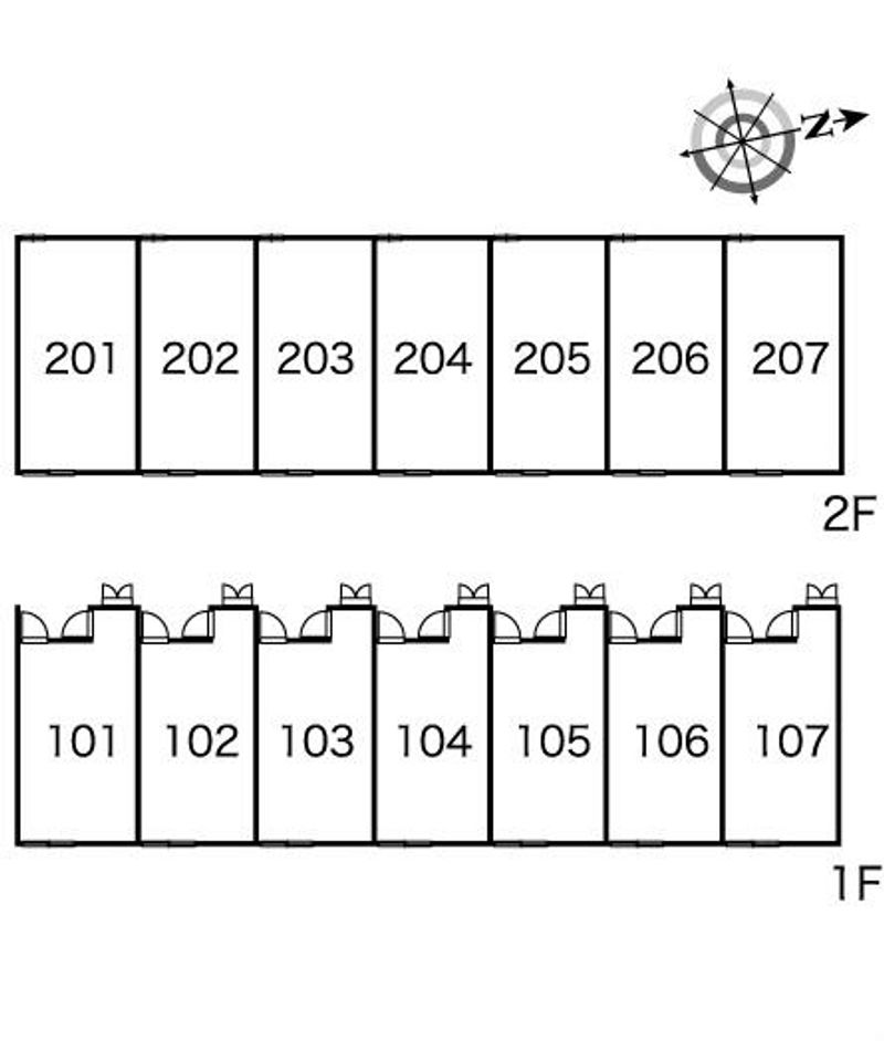 レオパレスプレシャス乙島 間取り配置図