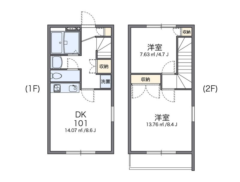 レオパレスニューケルビン４ 間取図