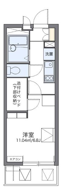 レオパレスエクセル　ケンⅢ 間取り図