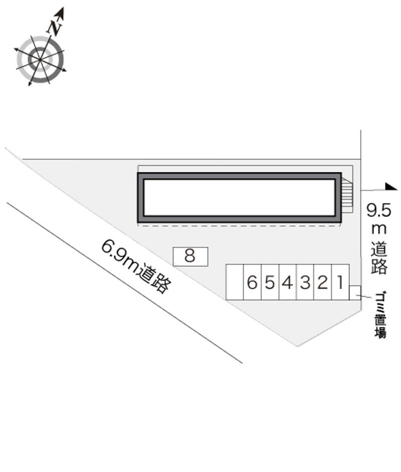 レオパレストモエⅡ 配置図