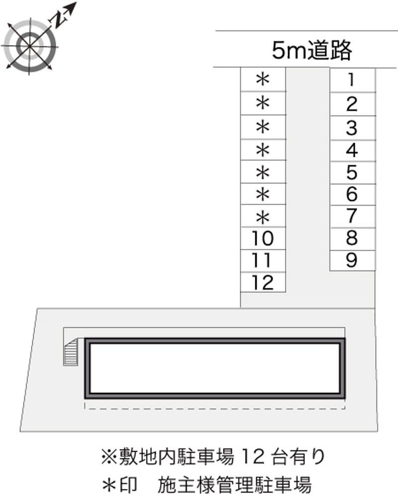 レオパレスＳＨＩＲＡＨＡＴＡⅢ 配置図