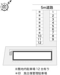 レオパレスＳＨＩＲＡＨＡＴＡⅢ 配置図