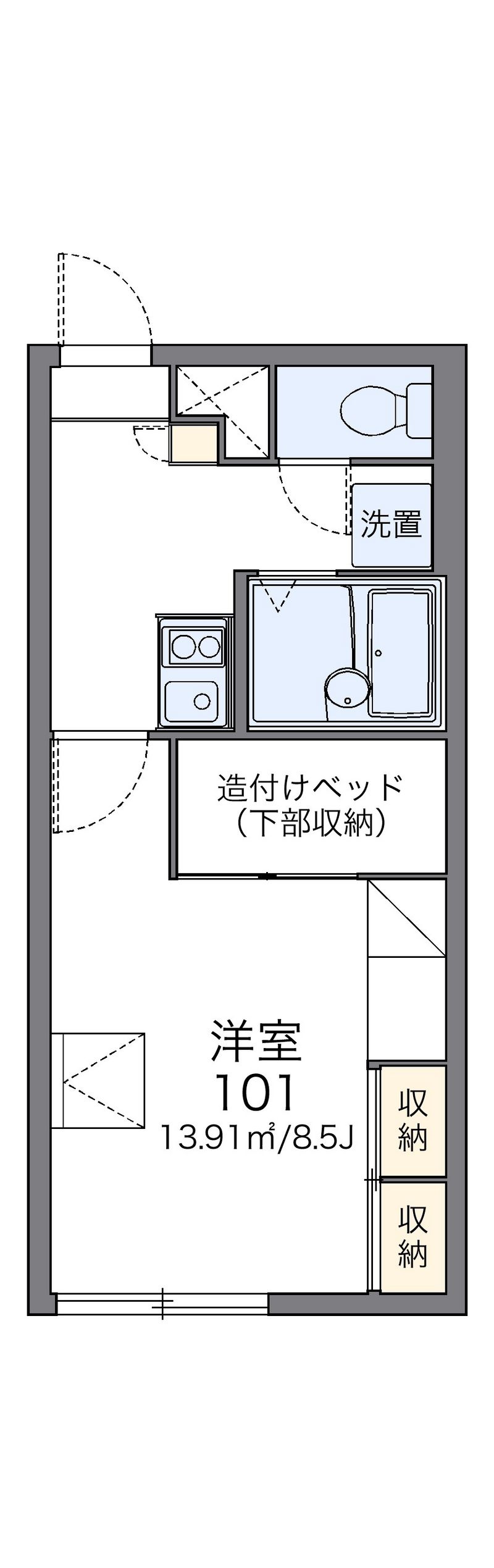 レオパレスヤマテツ 間取図
