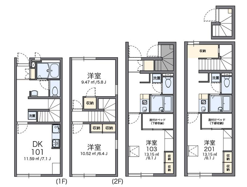 レオパレスカスターノ 間取図