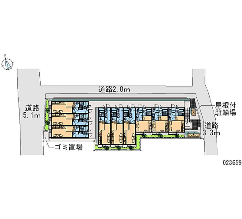 レオパレス宮本長栄 区画図