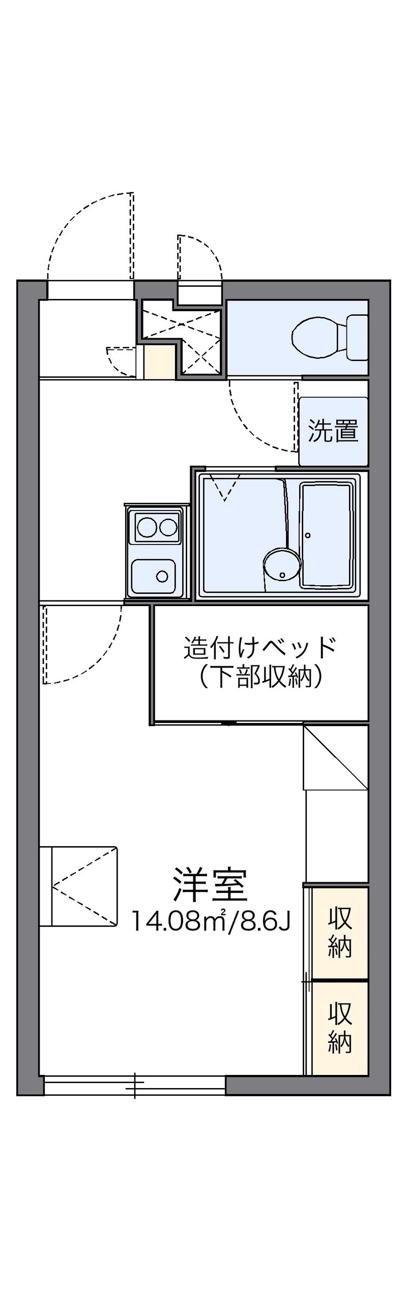 レオパレスヒメフィール 間取図