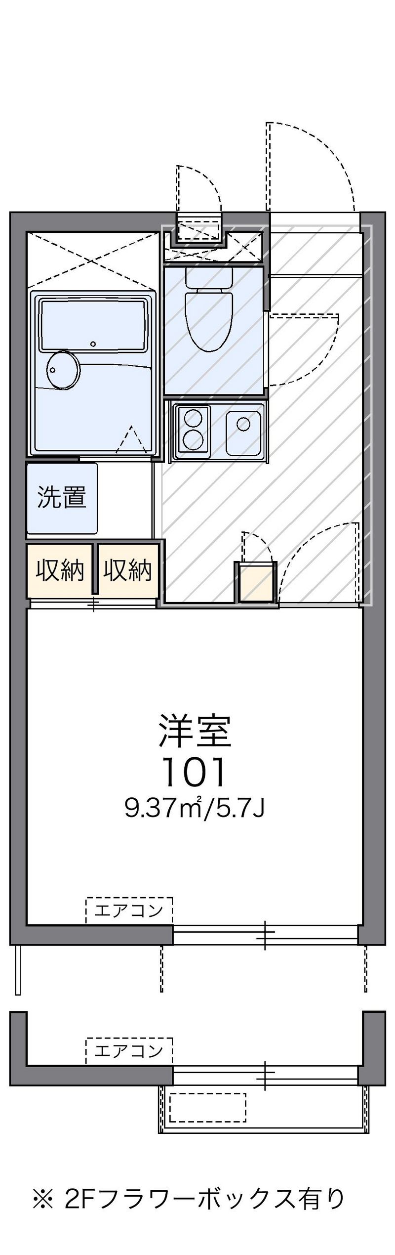 レオパレス時Ⅱ 間取図
