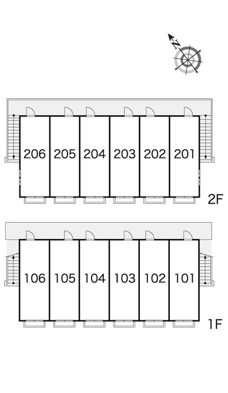 レオパレスパレスフィオーレⅡ 間取配置図