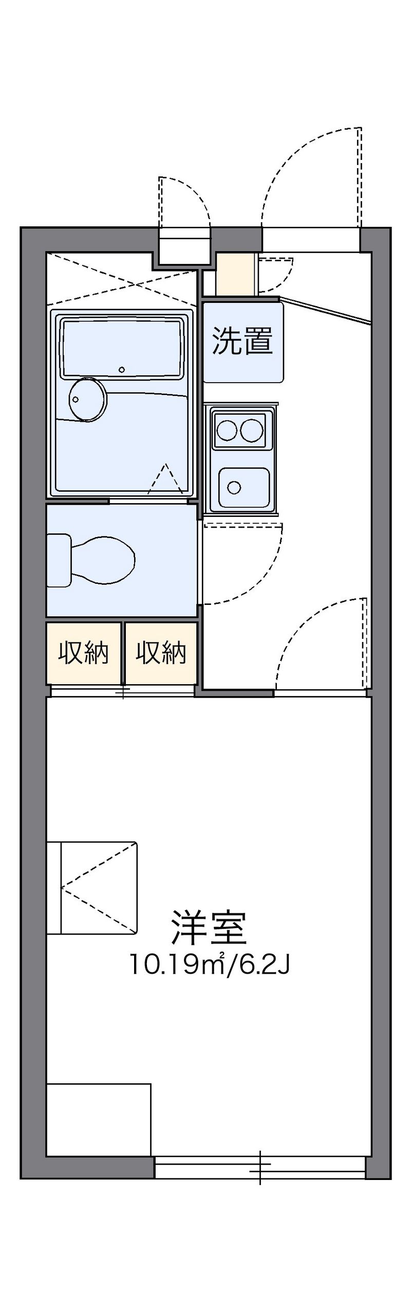 レオパレスつばさ 間取図