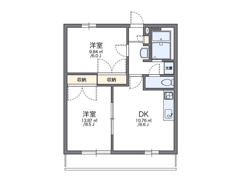 レオパレス鹿子木ＡＲＥＡⅠ 間取図
