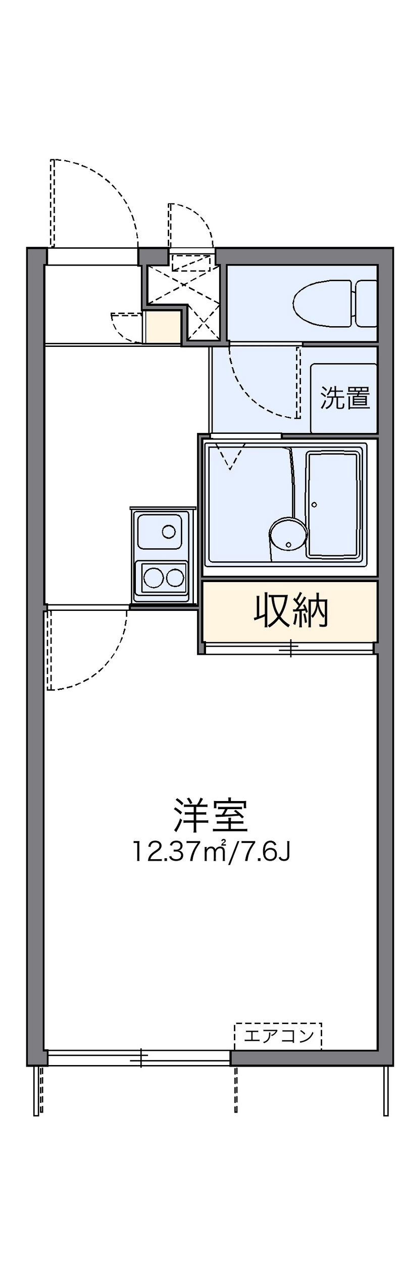 レオパレス北三国丘 間取図