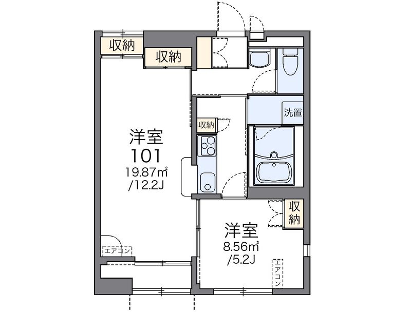レオパレスアネックスⅢ 間取図