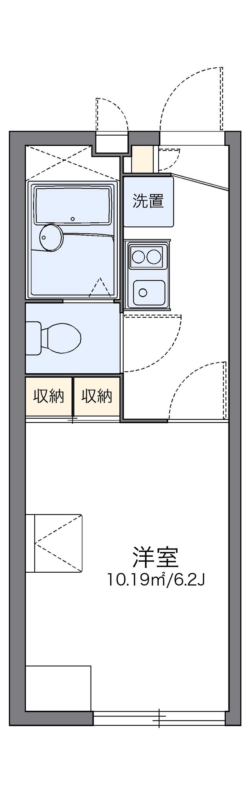 レオパレスワールド中和倉 間取図
