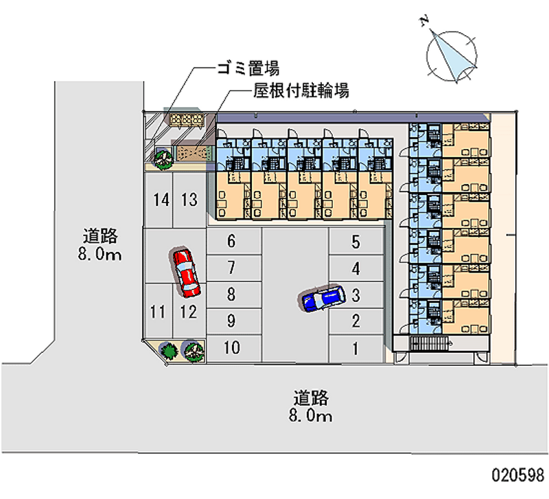 レオパレス東月寒 月極駐車場