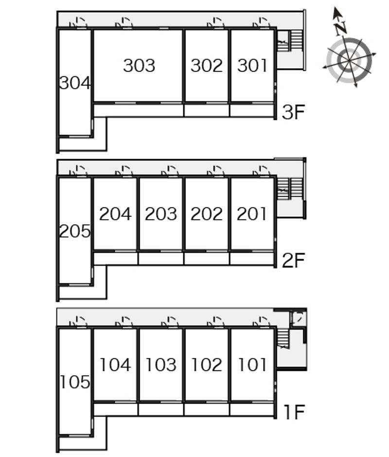 クレイノフロレゾン立川 間取配置図