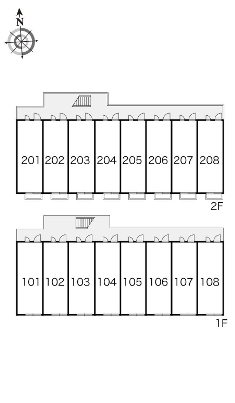 レオパレスひまわり 間取配置図