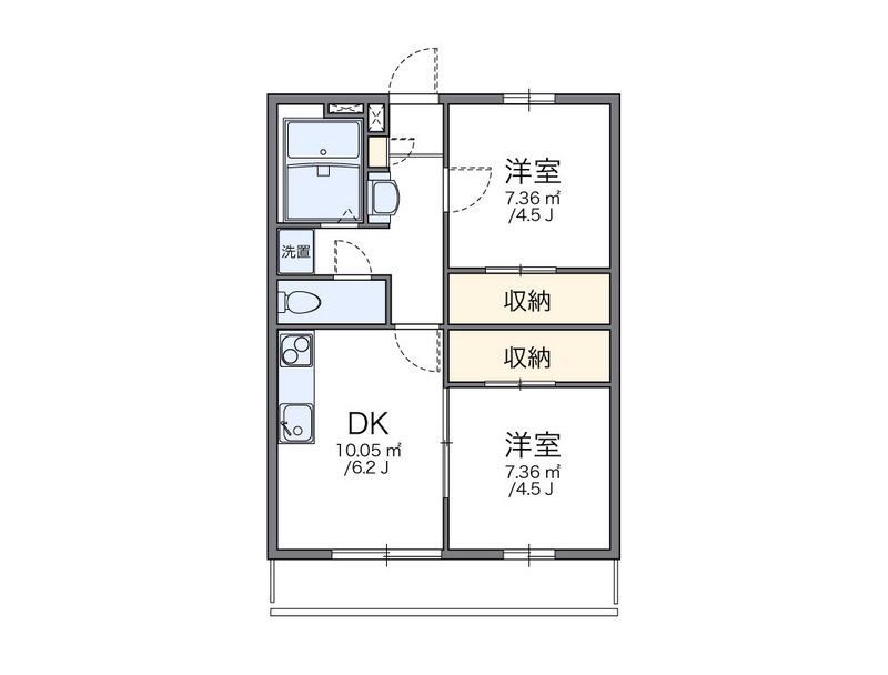 レオパレスドミールＡ館 間取図