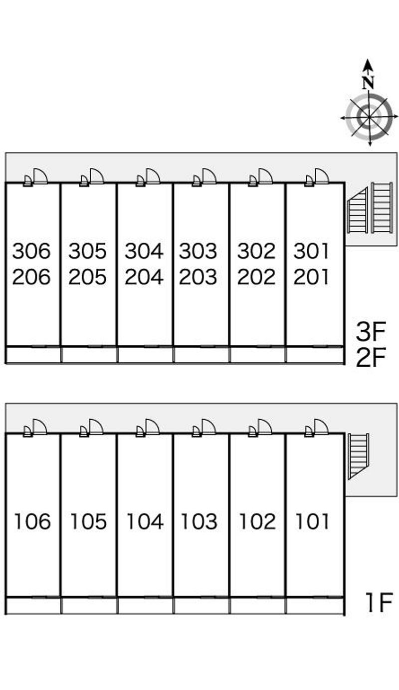 レオパレスみそらの 間取配置図