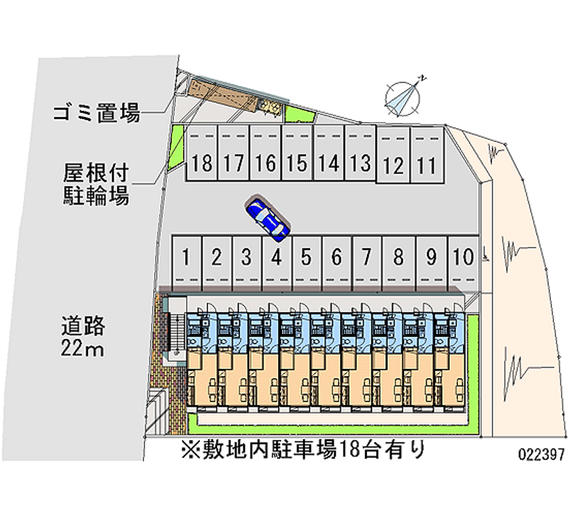 レオパレスボヌール橘 月極駐車場