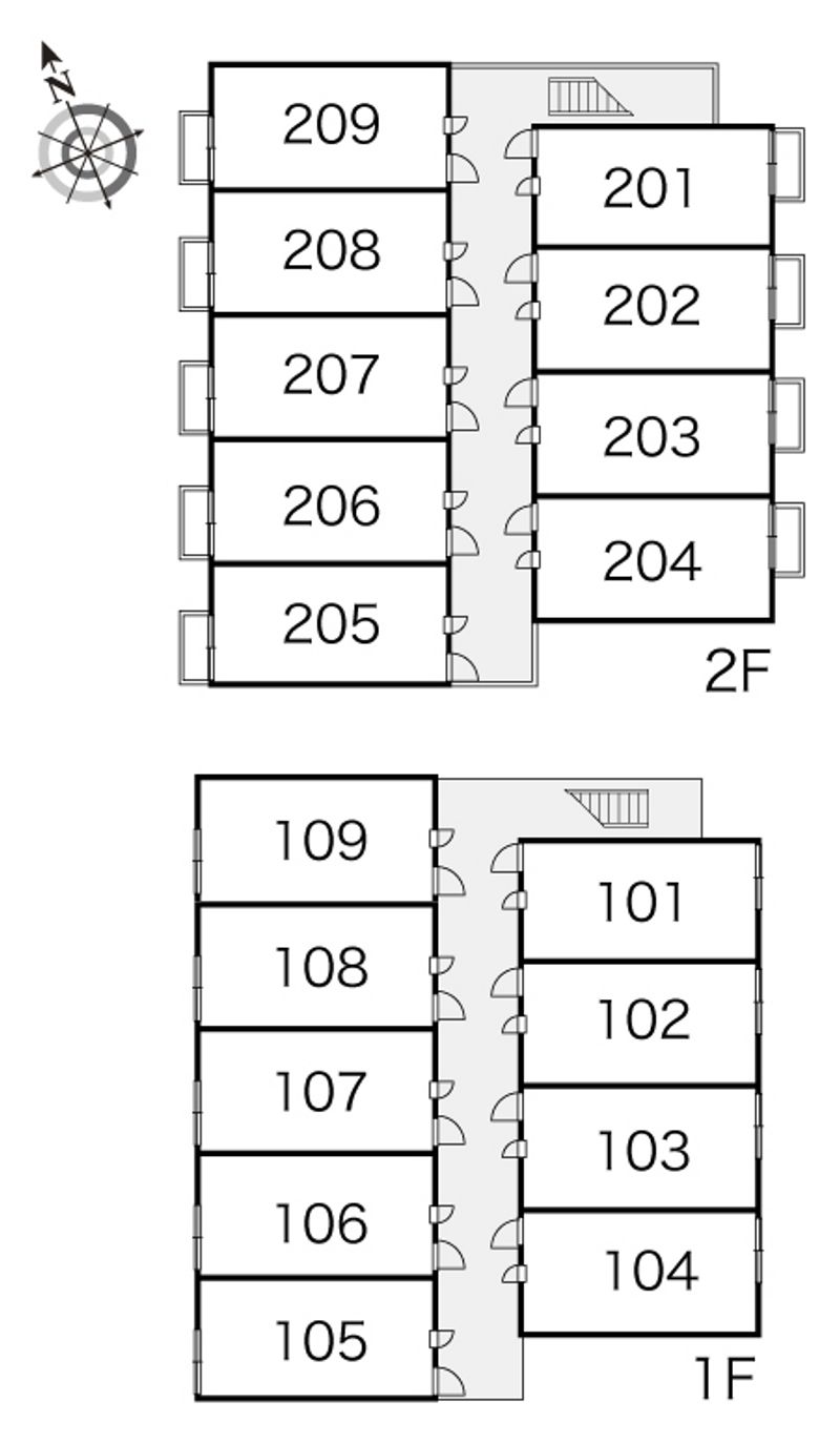 レオパレスアルブルⅠ 間取配置図