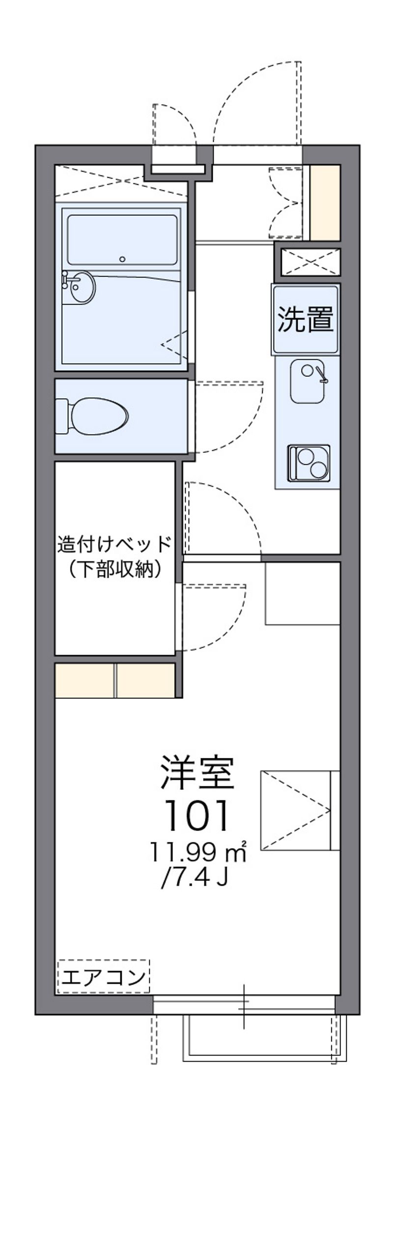 レオパレスウッドタウン 間取図