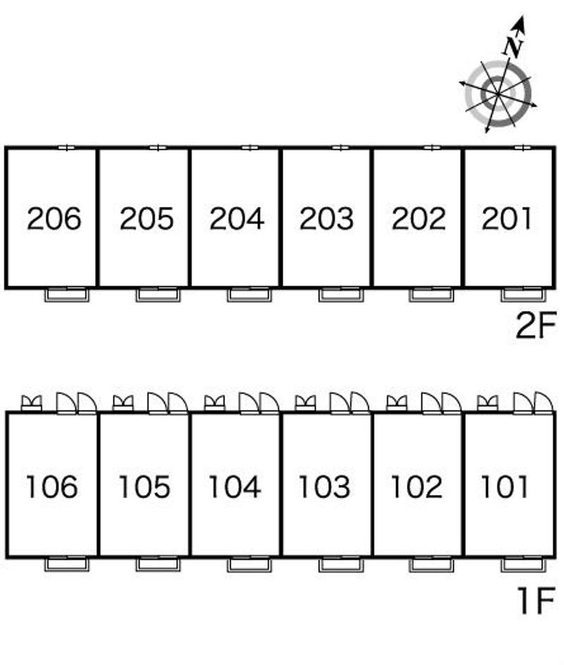 レオパレスエトワールＢ 間取配置図