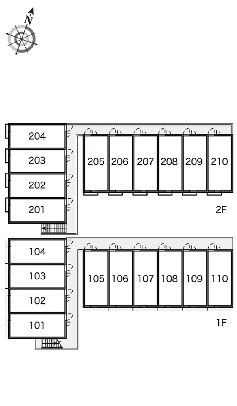 レオパレス利右衛門 間取配置図