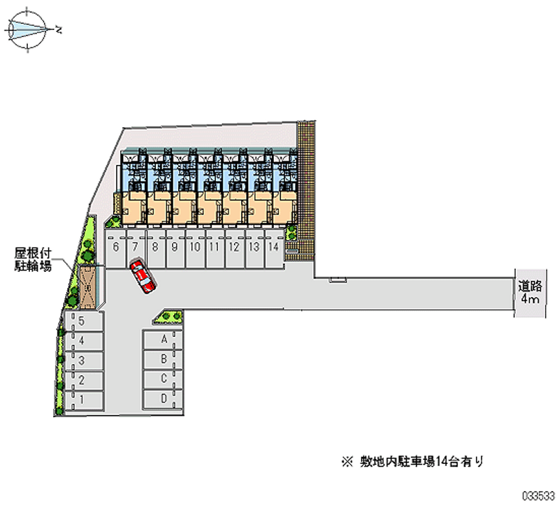 レオパレス桃木 月極駐車場