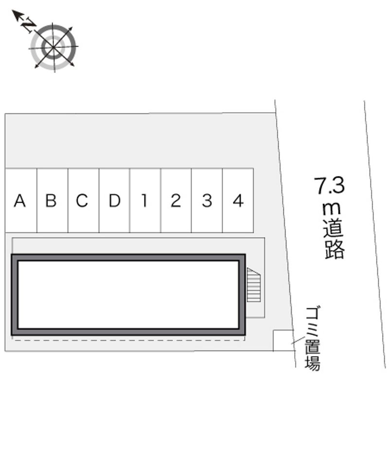 レオパレスポルト２００２ 駐車場