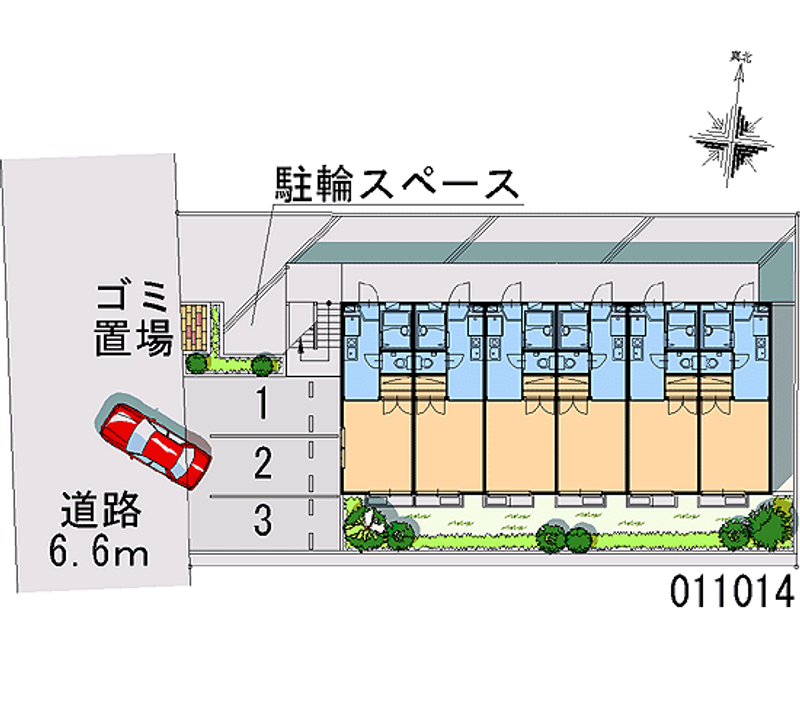 レオパレスＲＡＦＦＩＮＡＴＯⅡ 区画図