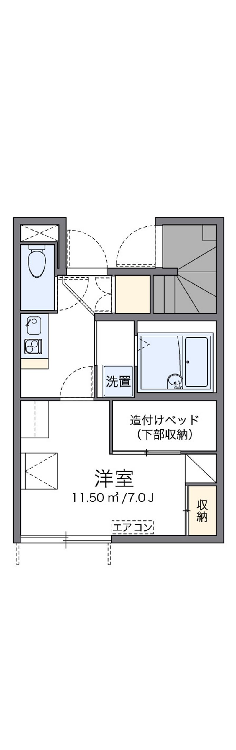 レオパレスサンタマリヤウィング 間取図